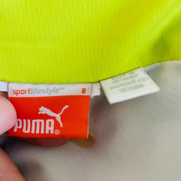 Puma golf skort size 8 white and neon yellow - Picture 11 of 12